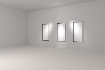 blank frame in gallery