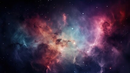 Space Nebula and Galaxy - obrazy, fototapety, plakaty