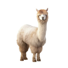 Alpaca. isolated object, transparent background