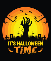 It's Halloween Time T shirt Design