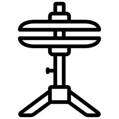 cymbals icon illustration design with outline