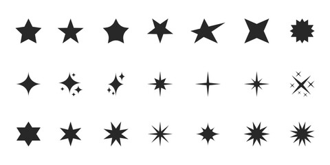 Stars icon vector set collection