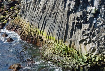 Basalt columns along the coast at Snaefellsnes Peninsula in Iceland