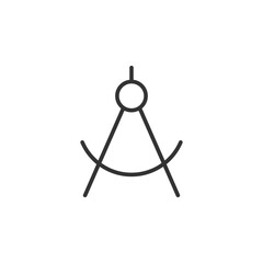 Compass tool icon. Education symbol modern, simple, vector, icon for website design, mobile app, ui. Vector Illustration