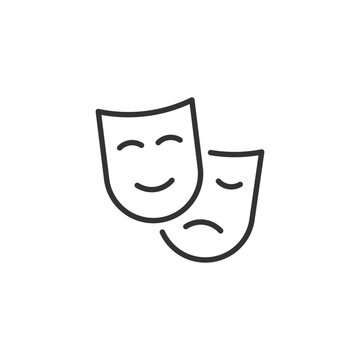 Drama comedy mask icon. Theatre symbol modern, simple, vector, icon for website design, mobile app, ui. Vector Illustration