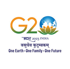 G20 (Group of 20) India logo. Vector illustration.