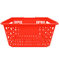 赤い買い物かごのイラスト