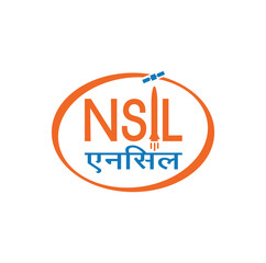 India Moon landing mission 2023.  NSIL. Translation India Text: India Space Project. Vector illustration.