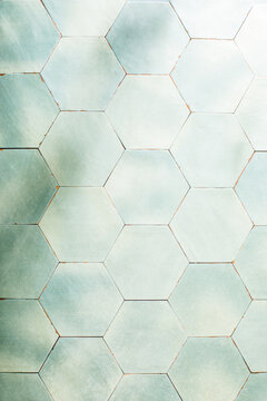 Blue hex surface