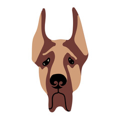 Great Dane Dog Portrait Illustration