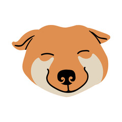 Naklejka premium Shiba InuDog Portrait Illustration