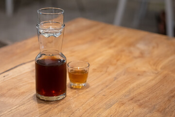 Fresh brewed coffee, the hario v60 coffee.