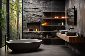 interior of a  bathroom
