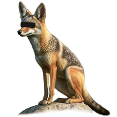 Fototapeta premium Jackal. isolated object, transparent background