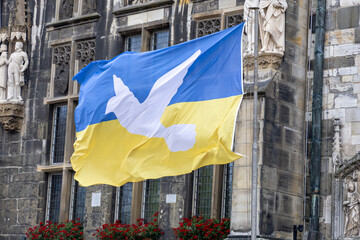 Dove of Peace on Ukraine Flag
