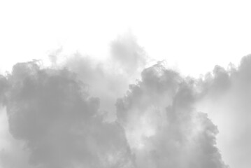 Chmury, dym na przeźroczystym tle. Bez tła. PNG