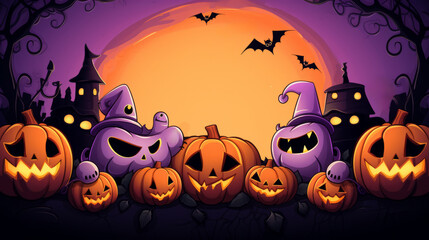 Halloween background with copy space