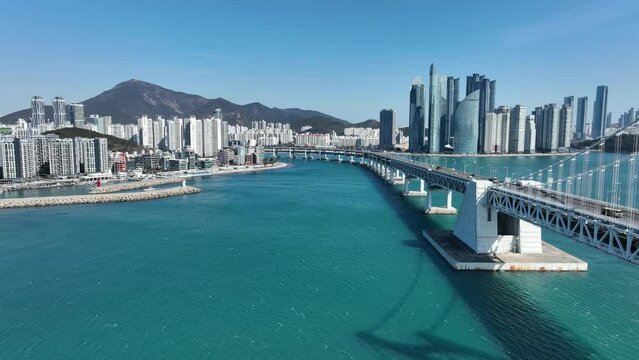 Drone Shooting bridge in Busan