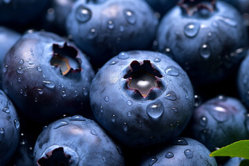 Closeup of Blueberries - Created with Generative AI Tools