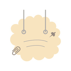 Cute memo template. A collection of striped notes, blank notebooks, and torn notes used in a diary or office.