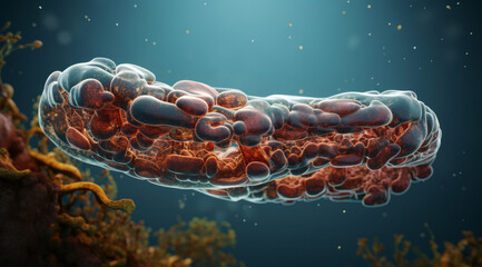 Photorealistic mitochondria - obrazy, fototapety, plakaty