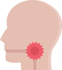 design vector image icons sore throat