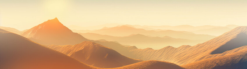 Fototapeta na wymiar sunrise over the mountains, background