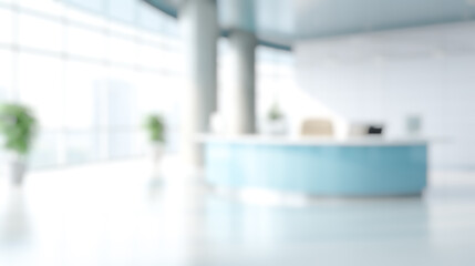 blurred white office lobby reception building background, defocus luxury clinic hospital corridor, modern hotel entrance hall interior backdrop