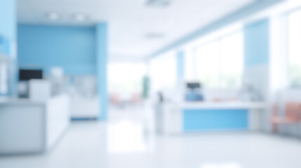 blurred white office lobby reception building background, defocus luxury clinic hospital corridor, modern hotel entrance hall interior backdrop Ai generated
