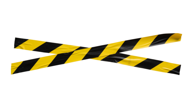 X shape barricade tape