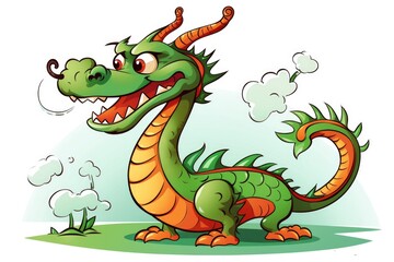 cute drawn dragon for the year 2024