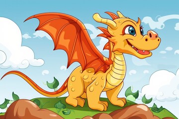 cute drawn dragon for the year 2024