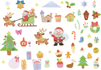 クリスマスのカラーイラスト
