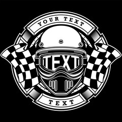 classic racing helmet logo