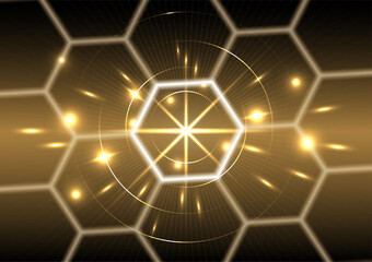 light ray hexagon