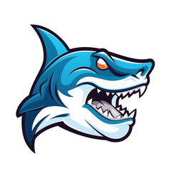 Fototapeta premium angry shark cartoon