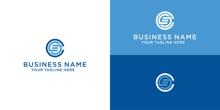 Circle CSE, CES,  ESC, ECS, SCE, SEC letter initial logo.