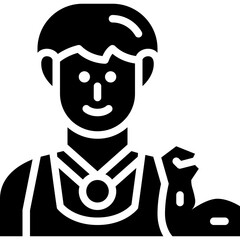 athlete solid icon