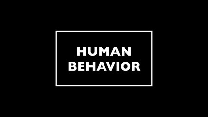 Human behavior concept written on black background