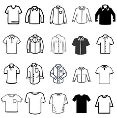 Shirt Icons Set. illustration. vector.editable