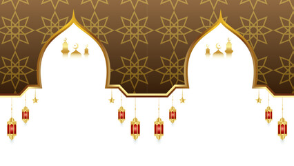 Islamic festival twibbon arabesque ramadan kareem or gold shape frame milad un nabi transparent background