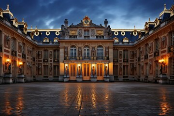 Fototapeta na wymiar Royal palace in France. Generative AI