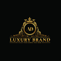 letter AD luxury brand Logo