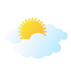 cloud and sun weather icon