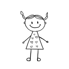 Stick People Svg, Stick Children Clipart, Kid Svg, Stick Figure Clipart, People Image, Stick Family, Stick Boy And Girl, Digital Download, Svg Files for Cricut