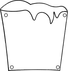 Notice board in the snow for decoration.
