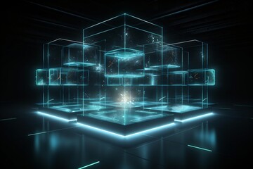 Technological hologram for research 