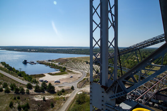 Industriedenkmal F60 F&ouml;rderbr&uuml;cke Tagebau Kohle Braunkohle