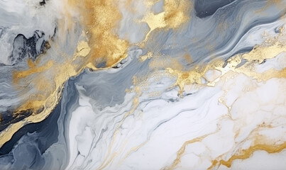 Texture of marble stone. Spreading paint out wallpaper and golden flow. For banner, postcard, book...
