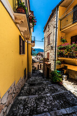 Colourful ancient street of Roccacaramanico